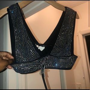 RESERVED ! Rhinestone crop top